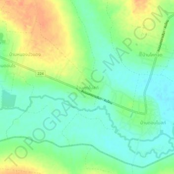 Ban Kut Bot topographic map, elevation, terrain