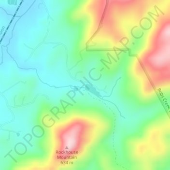 Structure Number Six B Dam topographic map, elevation, terrain