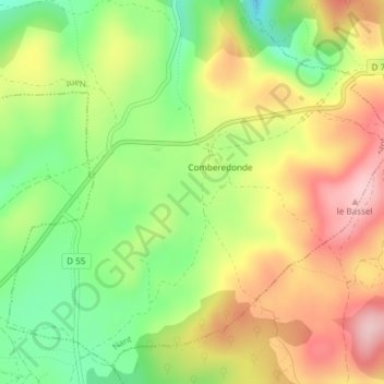 Lagast topographic map, elevation, terrain