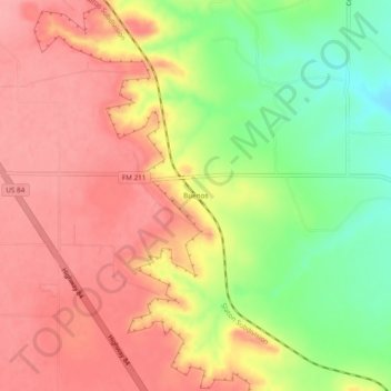 Buenos topographic map, elevation, terrain