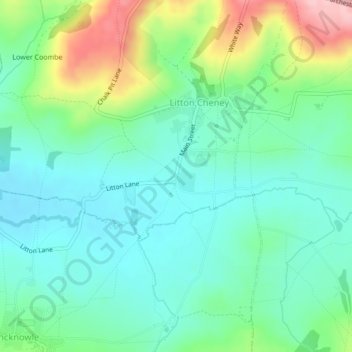 White Cross topographic map, elevation, terrain