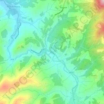 Greti topographic map, elevation, terrain