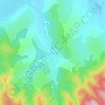 Cuzap topographic map, elevation, terrain
