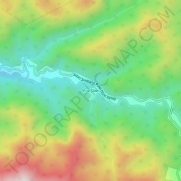 Pos Slim topographic map, elevation, terrain