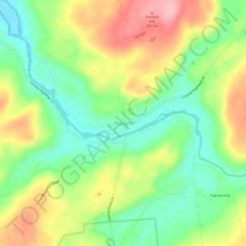 Russell topographic map, elevation, terrain