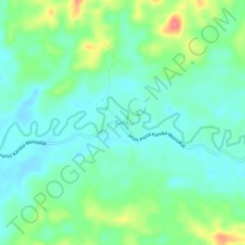 Baliti topographic map, elevation, terrain