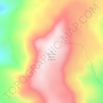 Spencer Butte topographic map, elevation, terrain
