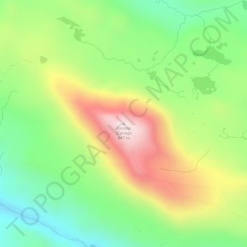 Canisp topographic map, elevation, terrain
