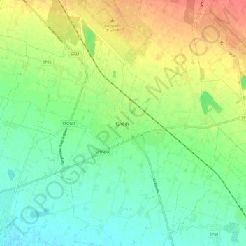 Ghedi topographic map, elevation, terrain