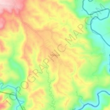 Milaya topographic map, elevation, terrain