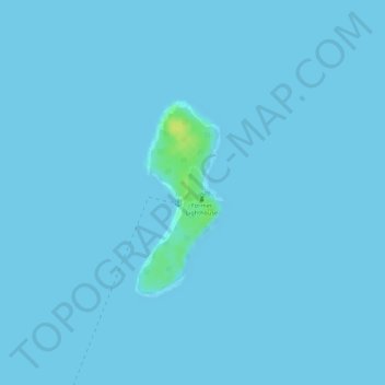 Isla Iguana topographic map, elevation, terrain