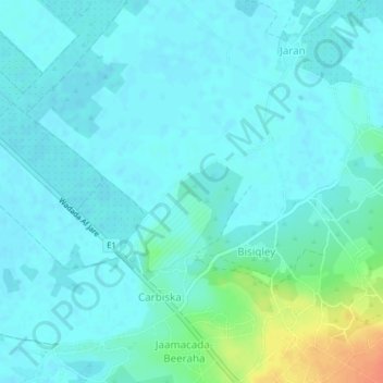 Garbis topographic map, elevation, terrain