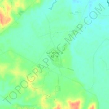 San Antonio Minit topographic map, elevation, terrain
