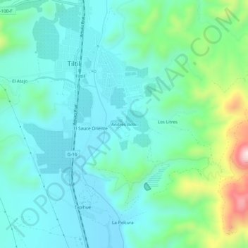 Andrés Bello topographic map, elevation, terrain