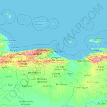 Palma Sola topographic map, elevation, terrain