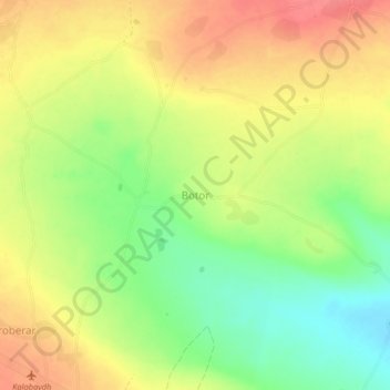 Botor topographic map, elevation, terrain
