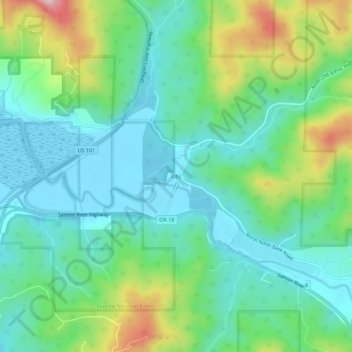 Otis topographic map, elevation, terrain