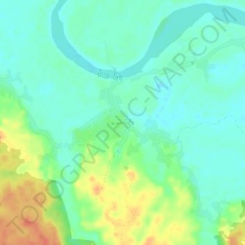 Khauk Ngoe topographic map, elevation, terrain