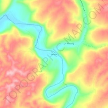 Harpole topographic map, elevation, terrain