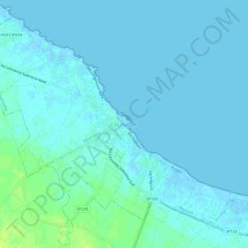 Casalabate topographic map, elevation, terrain