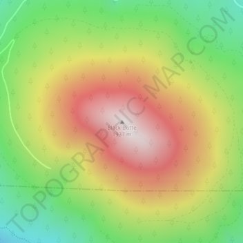 Black Butte topographic map, elevation, terrain