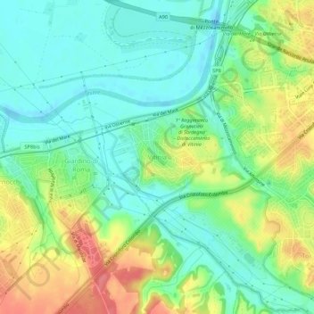 Vitinia topographic map, elevation, terrain