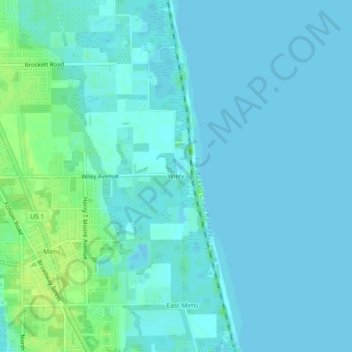 Wiley topographic map, elevation, terrain