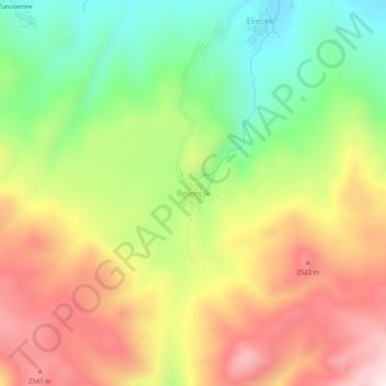 Belencik topographic map, elevation, terrain