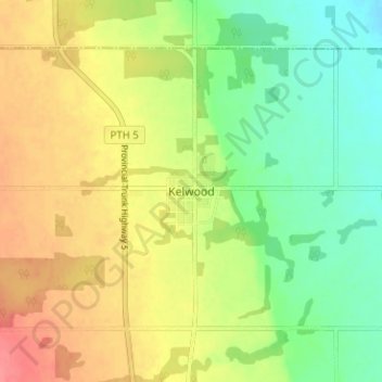 Kelwood topographic map, elevation, terrain