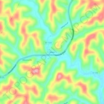 Nippa topographic map, elevation, terrain