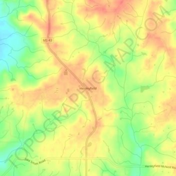 Henleyfield topographic map, elevation, terrain