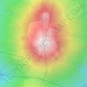 Acatenango topographic map, elevation, terrain
