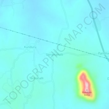 Shiramahalli topographic map, elevation, terrain