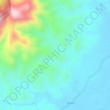 Kra Isthmus topographic map, elevation, terrain