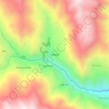 Chacpar topographic map, elevation, terrain