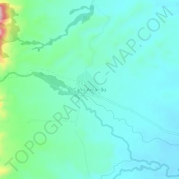 Caño Amarillo topographic map, elevation, terrain
