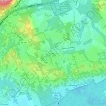 New Vernon topographic map, elevation, terrain