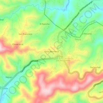 Vista Hermosa topographic map, elevation, terrain