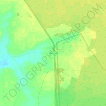 Rabat topographic map, elevation, terrain