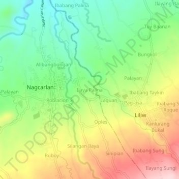 Ilaya Palina topographic map, elevation, terrain