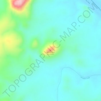 Blackfellow Mountain topographic map, elevation, terrain