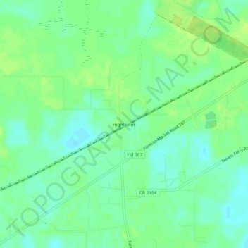 Hightower topographic map, elevation, terrain