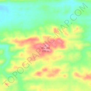 Dix Hill topographic map, elevation, terrain