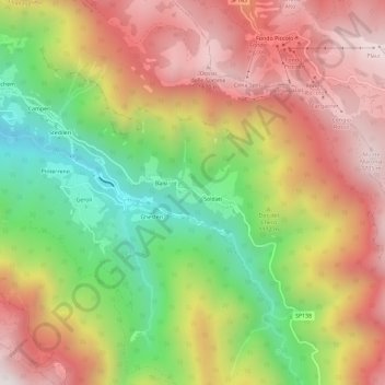 Zoreri topographic map, elevation, terrain