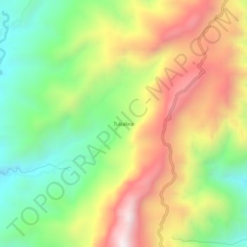 Tubalina topographic map, elevation, terrain
