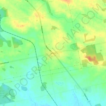 Salford topographic map, elevation, terrain