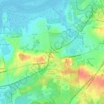 Sayreville Junction topographic map, elevation, terrain