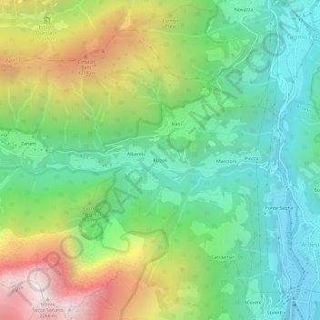 Rizzoli topographic map, elevation, terrain
