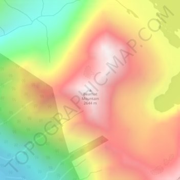 Bearhat Mountain topographic map, elevation, terrain