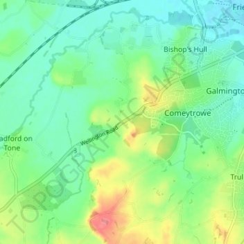 Rumwell topographic map, elevation, terrain